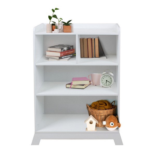 Продукт Ginger home - Детска Дървена Секция за Съхранение на Книжки и Играчки на 4 Нива, Етажерка, Библиотека за Детска Стая - 0 - BG Hlapeta